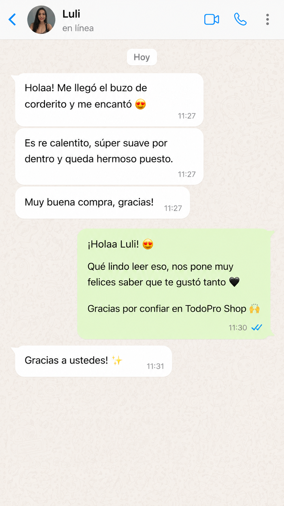 Review real de WhatsApp